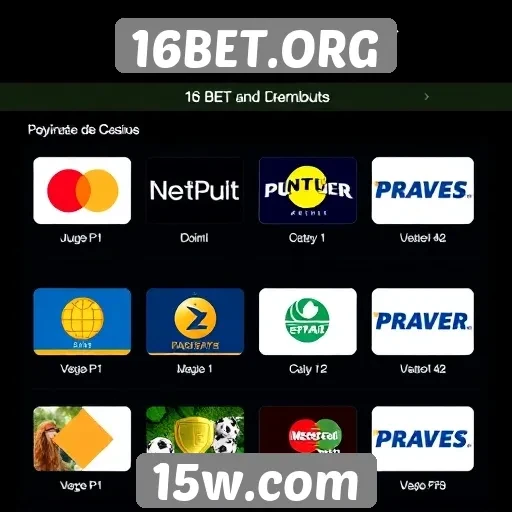 Opções de pagamento oferecidas pelo site 16BET.ORG